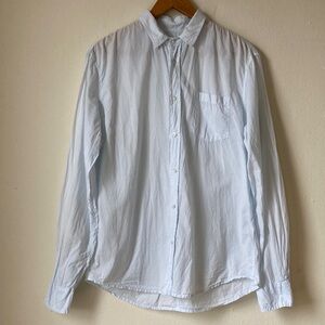 Frank & Eileen “Luke” Shirt Light Blue Cotton Lightweight Size M